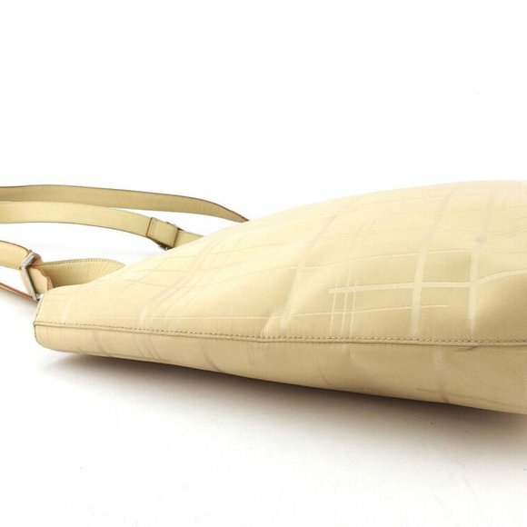 AUTHENTIC Salvatore Ferragamo tote bag check beige canvas - Picture 5 of 9